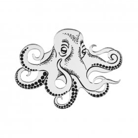 Брошь Octopus Silver